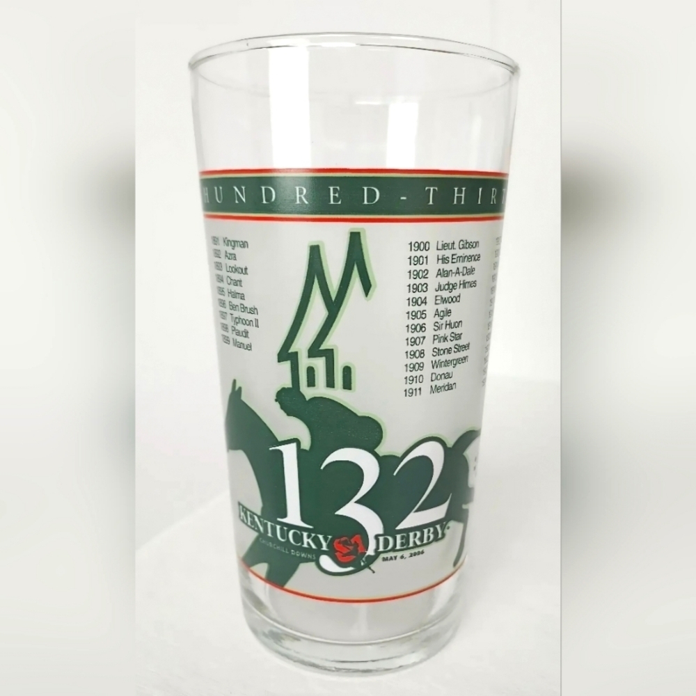 NWOT | Kentucky Derby 132nd | Mint Julep Collectible Souvenir Glass | Highball